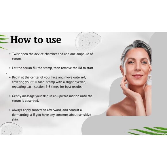 Micro-Infusion System Face, Lips (1Micro Tool + 2Serums) Antiaging Derma Stamp - Picture 5 of 10